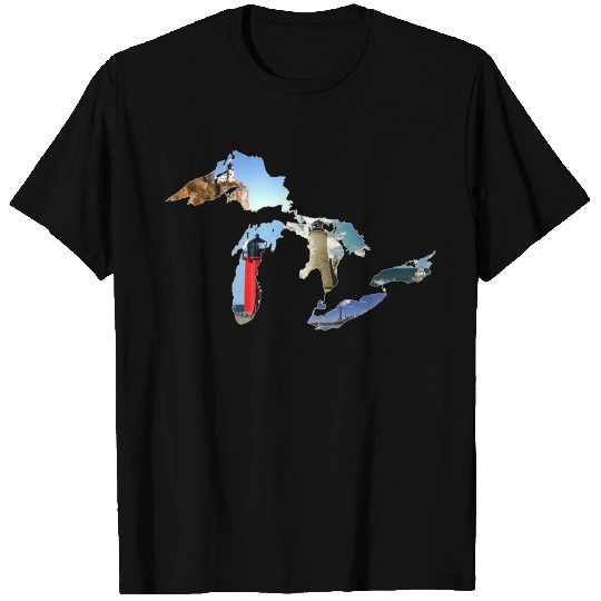 Michigan Great Lakes Lighthouses T Shirts