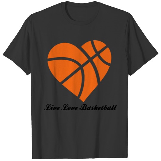 Live Love Basketball Heart T-shirt