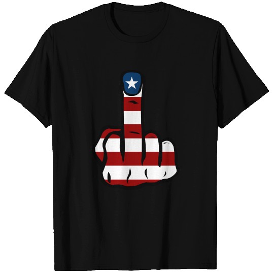 Middle finger USA T Shirts