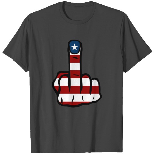 Middle finger USA T Shirts