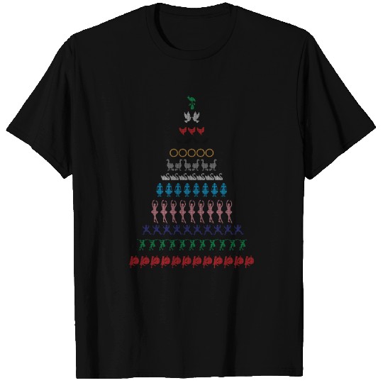 12 days of christmas wool style print T Shirts