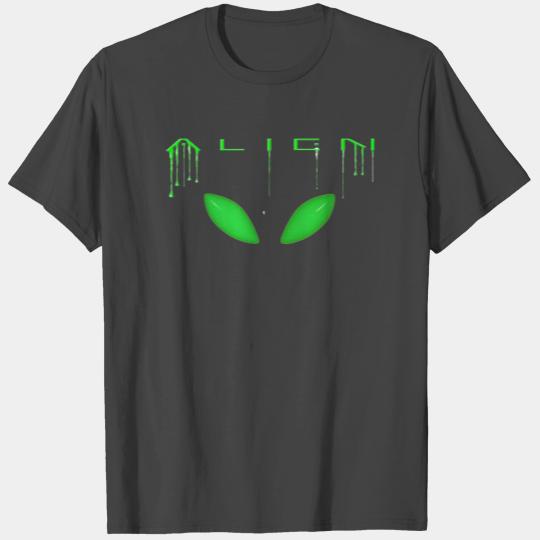 Alien Dribble with ET eyes - Green T Shirts