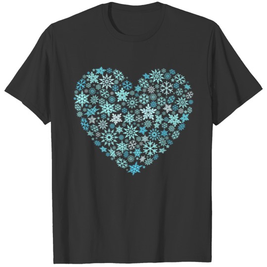 Snowflakes heart T-shirt