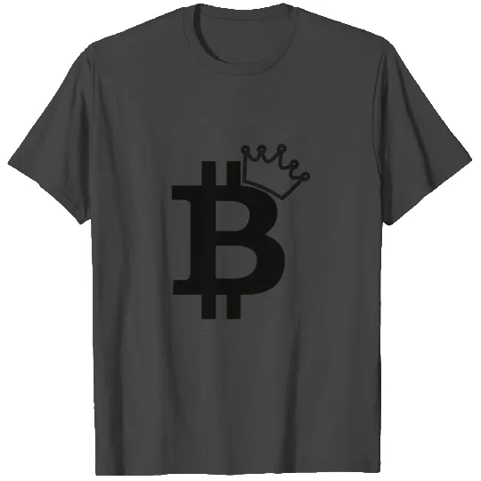 Bitcoin King Black Logo Design T Shirts