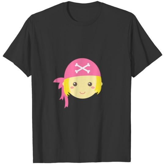 cute pirate crew girl with pink bandana T Shirts