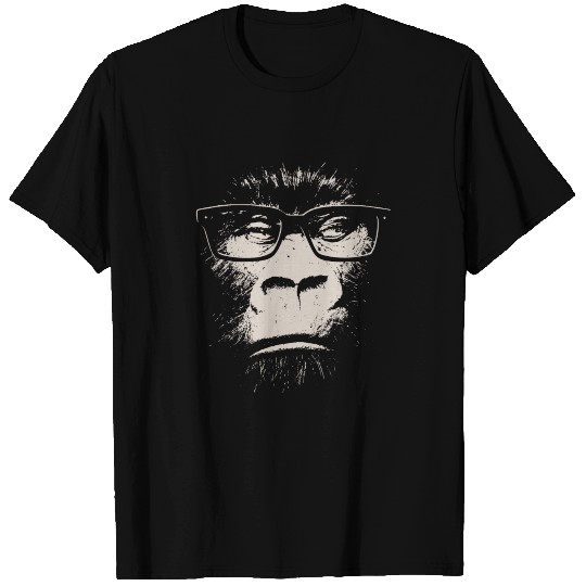 Hipster Gorilla With Glasses T Shirts