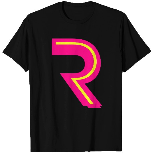 R neon pink yellow T Shirts