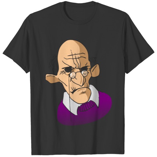 Old Man Cartoon T Shirts