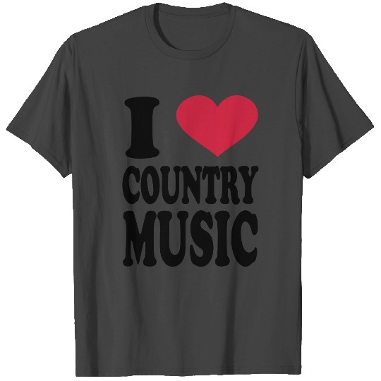 I Love Country Music T Shirts