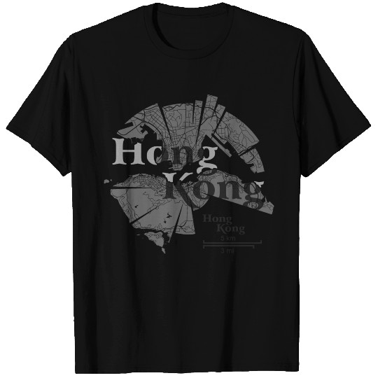Hong Kong Map T Shirts