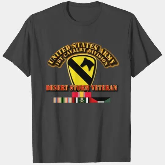 Army - 1st Cavalry Division - Desert Storm Veteran T Shirts