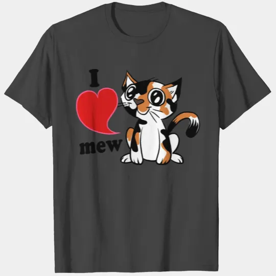 I heart mew Calico Cat T Shirts