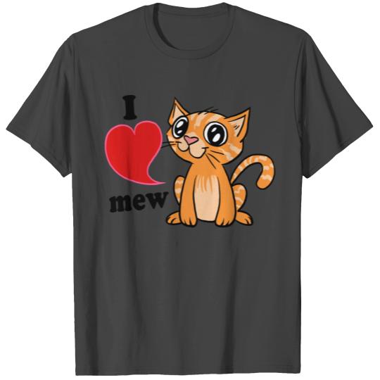 I heart mew Tabby Cat T Shirts