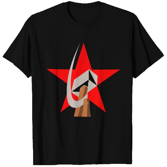 hammer and sickle in star T Shirts