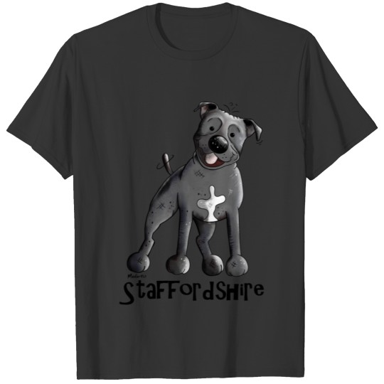 Happy Staffordshire Bull Terrier T Shirts