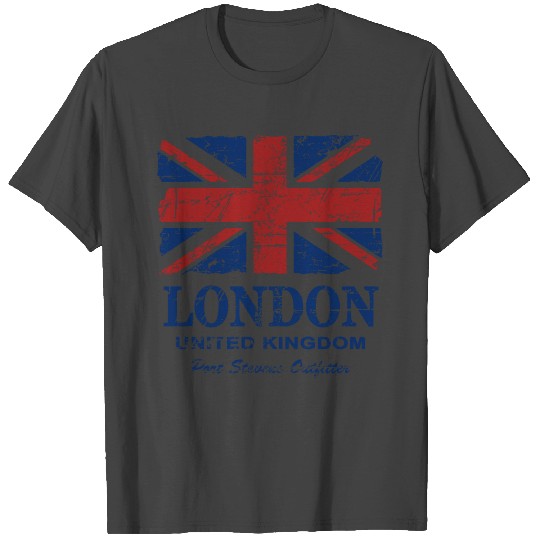 Union Jack Flag - Vintage Look T Shirts