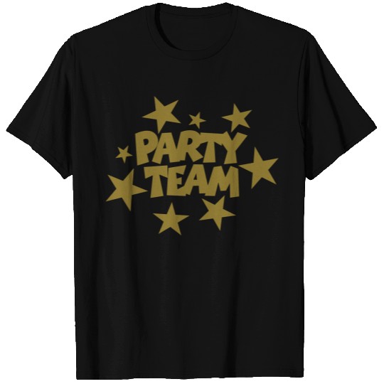 Party Team Stars Gold T Shirts