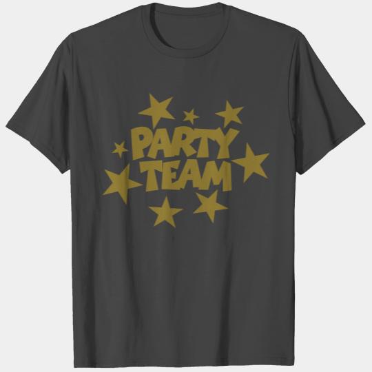 Party Team Stars Gold T Shirts