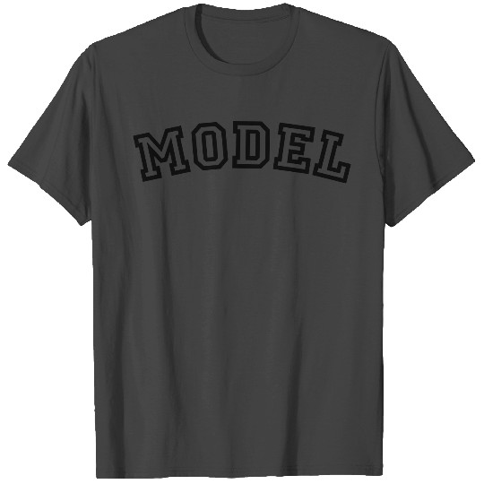 model curved college style logo T Shirts