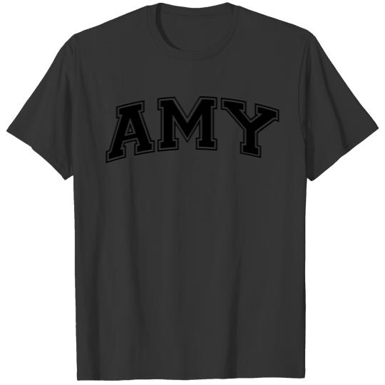 amy name arched college style text T Shirts