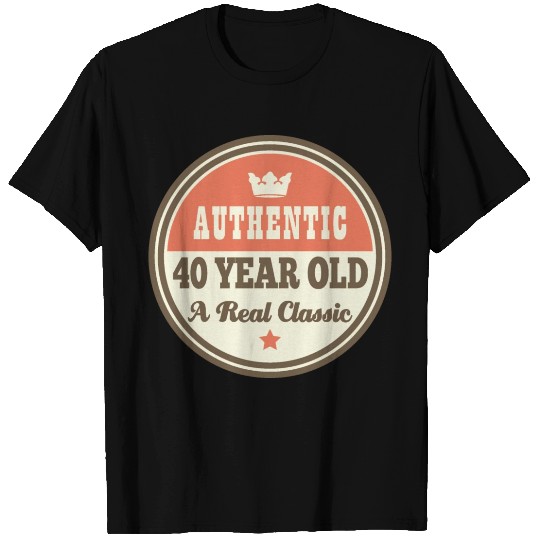 40th Birthday Funny Vintage Crown T Shirts