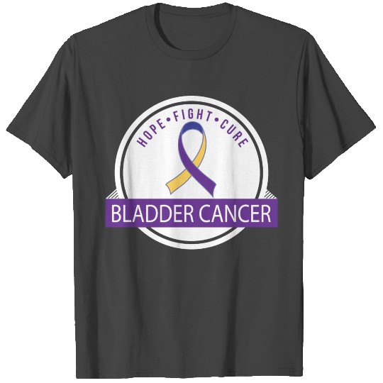 Bladder Cancer Ribbon Hope Fight Cure T Shirts