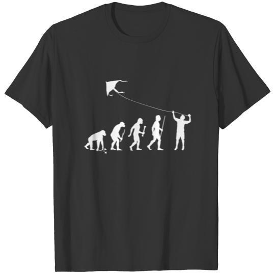 Evolution of Man Kite Flying T-shirt