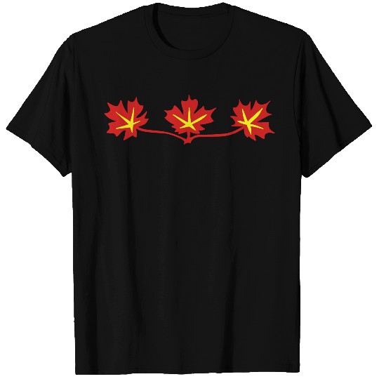 Red Maple Leaves Canadian Standard Symbol T Shirts