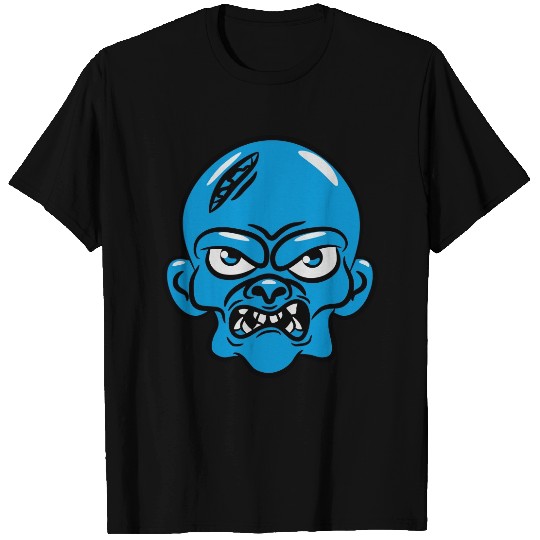 zombie funny comic head T Shirts