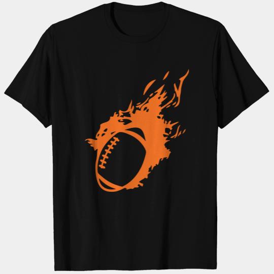 american football ball flame fireball 1 T Shirts