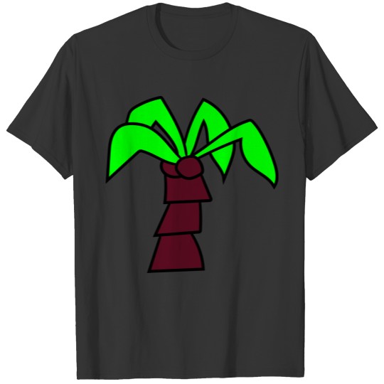 comic cartoon palm small sweet cute coconuts tree T-shirt