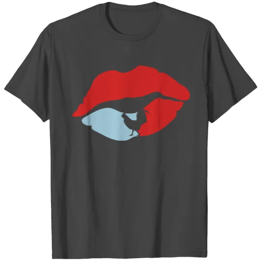 mouth lip kiss french cock T Shirts