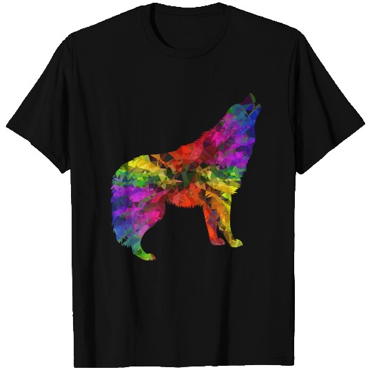 Multispectral Gem Howling Wolf T Shirts