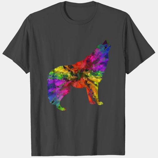 Multispectral Gem Howling Wolf T Shirts