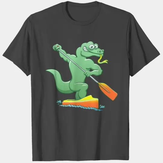 Water Monitor Competing in a Canoe Sprint Event T Shirts