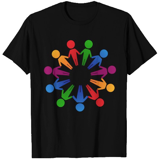 Multicultural Cooperation Circle T Shirts