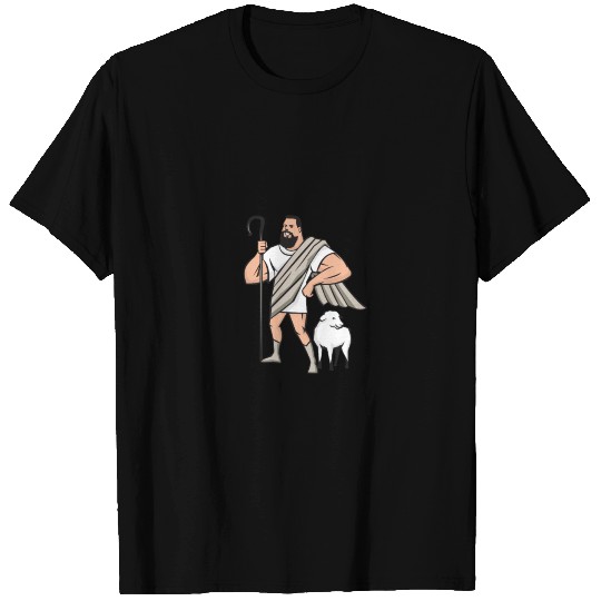 Superhero Shepherd Sheep Standing Cartoon T Shirts