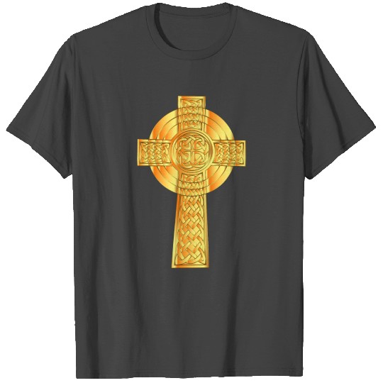 Golden Celtic Cross 7 T Shirts