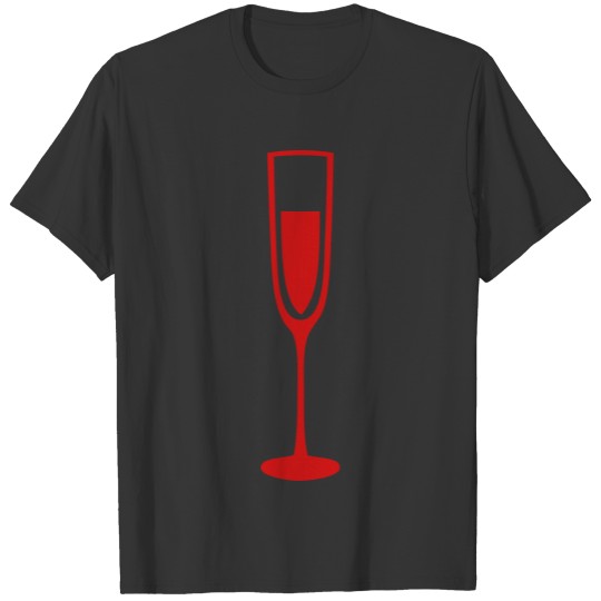 glass champagne flute glass crystal T-shirt