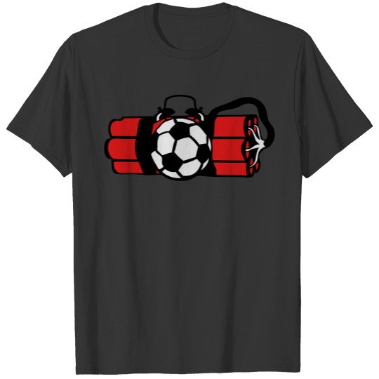 soccer wake dynamite bomb football T-shirt