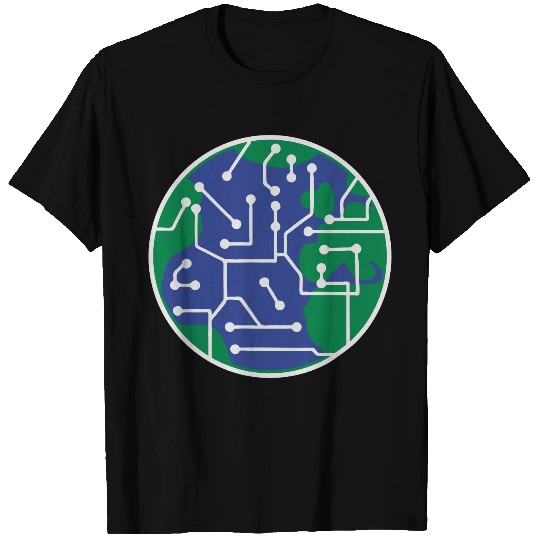 earth technology networked data information electr T Shirts