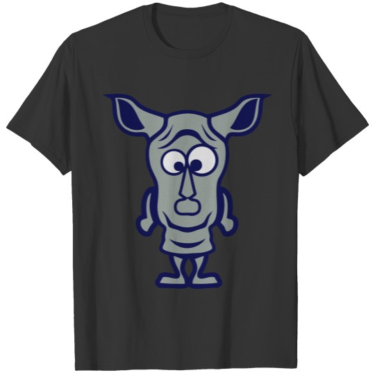 rhinoceros funny face cartoon animals 10 T Shirts