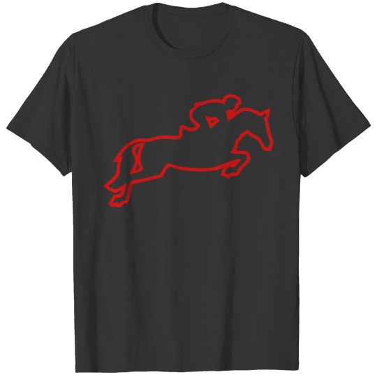 jump obstacle horse riding track 2 T-shirt