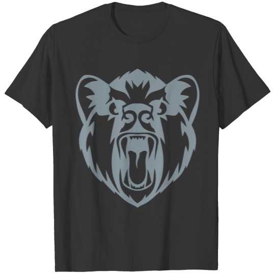 bears head tooth mouth open fierce 1109 T-shirt