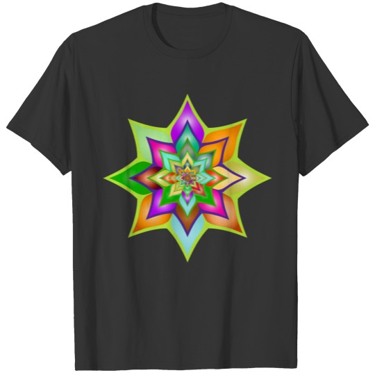 Colorful Flower Silhouette 2 Variation 3 T-shirt