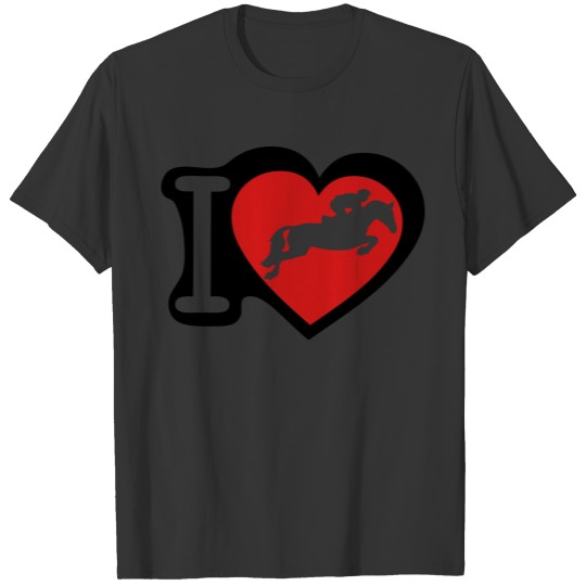 love horse jumping obstacle 2 T-shirt