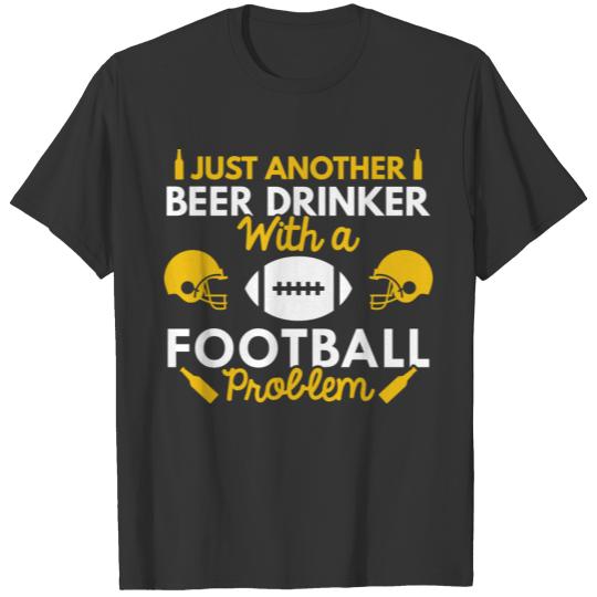 Beer Drinker Football T-shirt