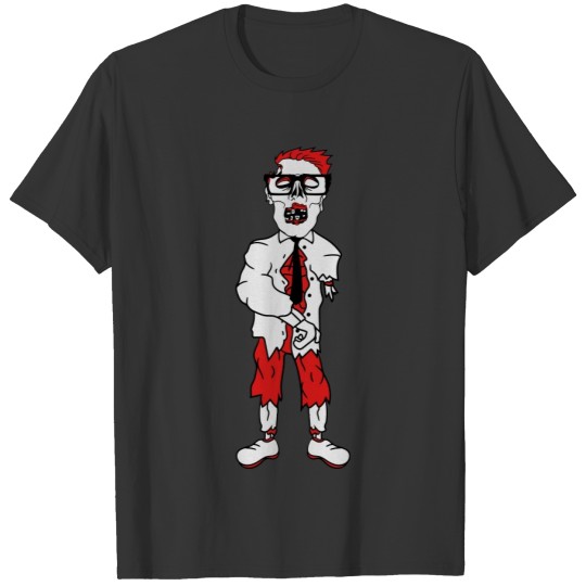 suit tie nerd geek nerd freak hornbrille clasp zom T-shirt
