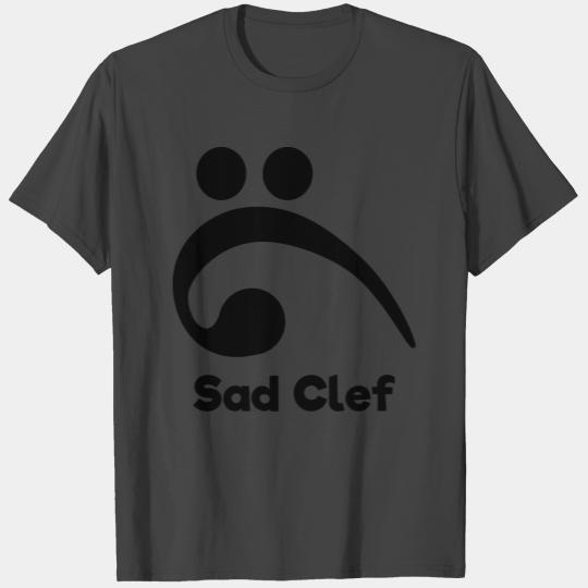 Sad Clef (Bass Clef) T Shirts