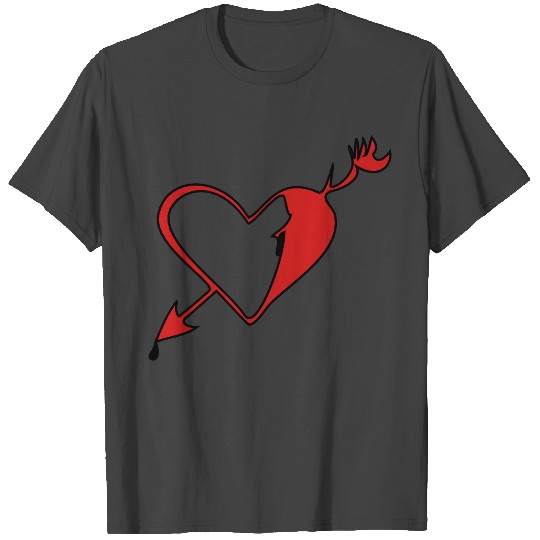 ➸♥a Heart Bleeding struck by a Cupid's arrow♥↢ T Shirts